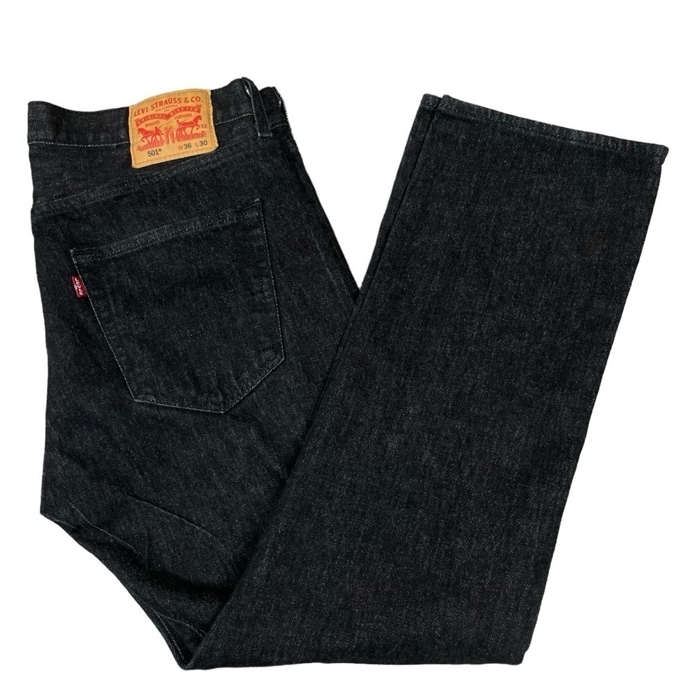Levi’s 501XX Button Fly Black Denim Straight Leg Jeans Classiccore 36 x 29